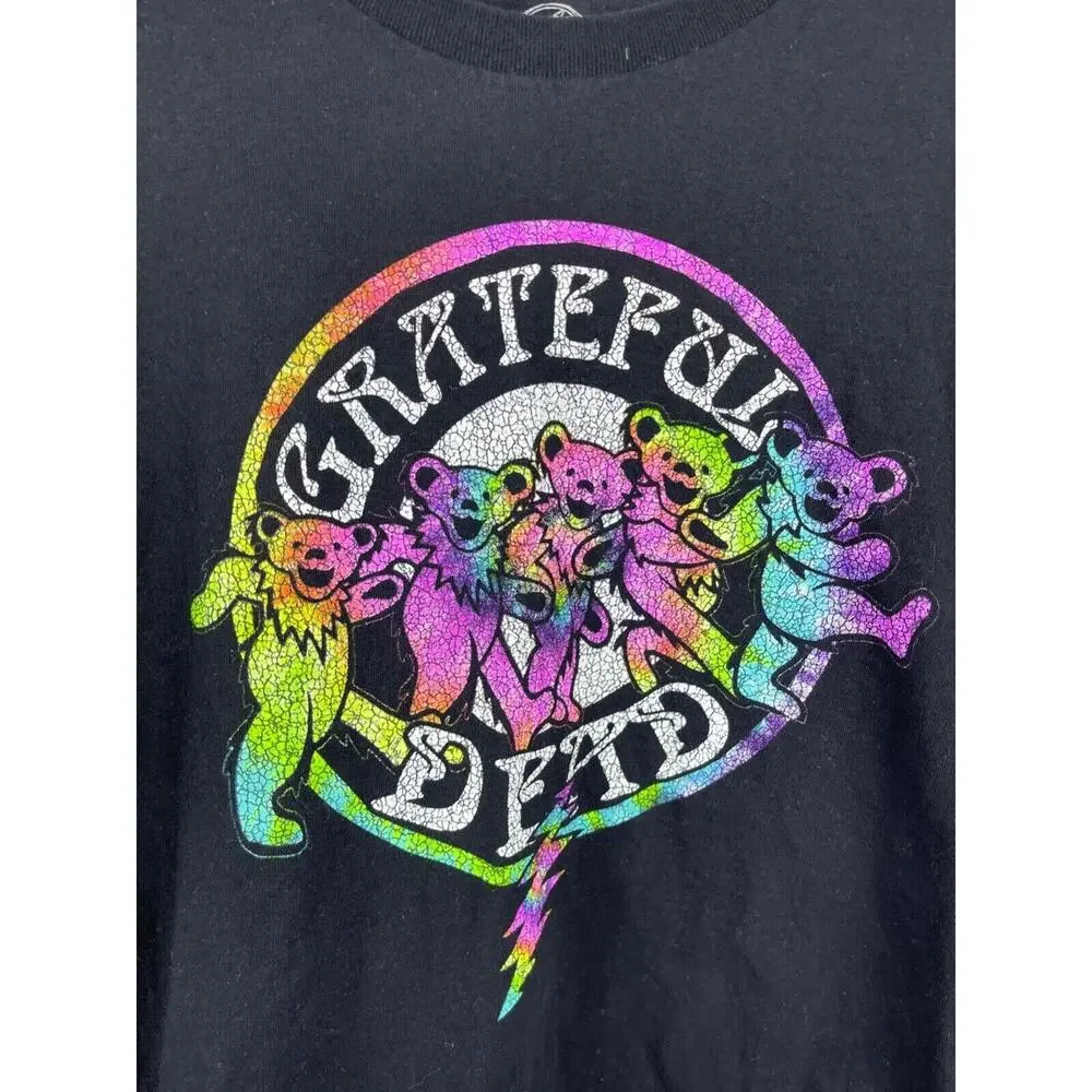 Grateful Dead Shirt Men's XL Black Short Sleeve Dancing Bears Rock Folk‎ Music